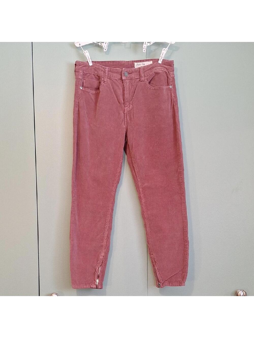 Pistola Corduroy Mauve Ankle Zip Pant Size 31